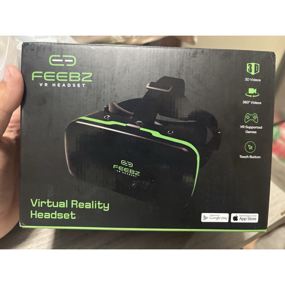 FEEBZ VR Headset Built-In Gaming Button For IPhone & Android 2.0 Goggles
